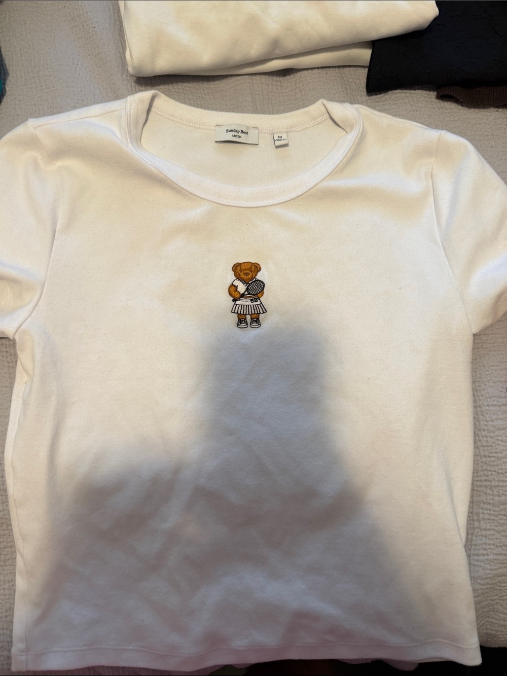 Sunday Best White Kids Bear Tennis Graphic Tee